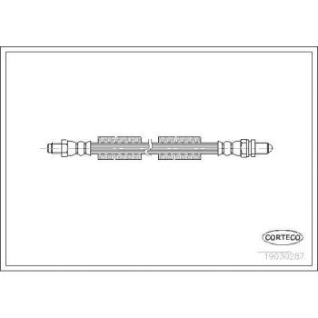 Latiguillo de freno CORTECO 19030287 - manguera flexible para sistemas de frenos, fabricado con materiales de alta calidad, resistencia a la presión y temperaturas extremas, compatible con múltiples modelos de vehículos