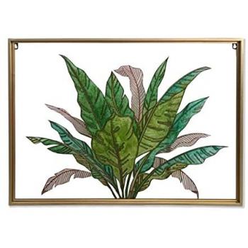 Lienzo DKD Home Decor Tropical Hoja de planta (80 x 3 x 60 cm)
