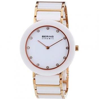 BERING Reloj Analógico para Mujer de Cuarzo con Correa en Acero Inoxidable 11435-766