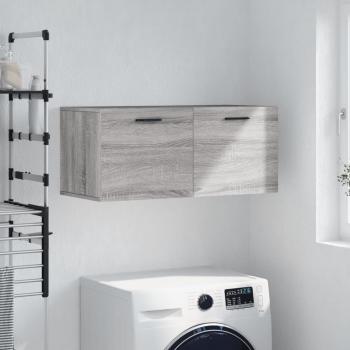 Gabinete de pared gris 80x36,5x35cm madera multicapa Sonoma