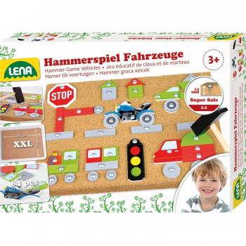 Juego de Martillo de Madera Lena - Vehículos para Niños