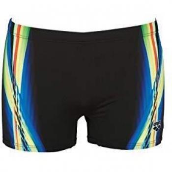 ARENA M Iridiscent, Bermudas de natación para Hombre, Hombre, 001274, Nero/Lily Yellow, 75
