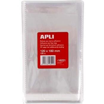 B.100 Bolsas Pp Cierre Adhesiv 120x180mm
