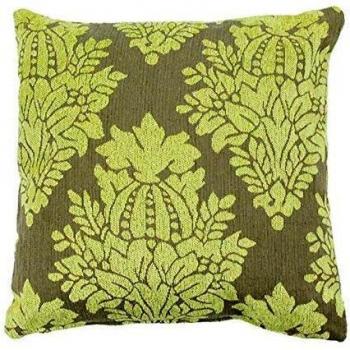 Cojín Floralies de algodón desenfundable con estampado de flor de lis 43 x 43 cm - Verde