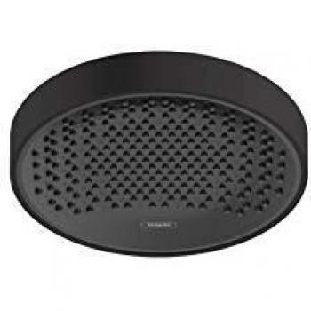 hansgrohe Rainfinity - Cabezal de ducha de lluvia (250 mm, redondo, 1 tipo de chorro), color negro mate