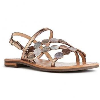 Sandalia Geox D25Lxx para Mujer en Color Bronce Metalizado
