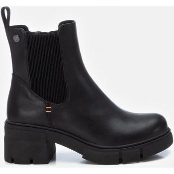 Botines de mujer Refresh 172375 negros con tacón ancho de goma y cremallera lateral