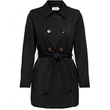 Only ONLVALERIE Women's Black Trench Coat