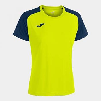 Camiseta Manga Corta Mujer Academy IV Amarillo Flúor Marino Joma