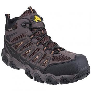 Amblers Safety AS801 Rockingham Waterproof Non-metal Safety Hiker Boot Brown Size 9