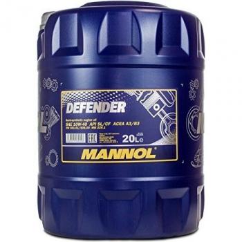 Aceite de motor MANNOL Defender 10W-40 Sintético para Diesel y Benzina, 20 Litros