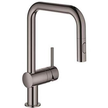 Grohe Mezclador Monomando de Fregadero Minta, DN 15, 32322, caño en U, Spray de Doble Enjuague, Color