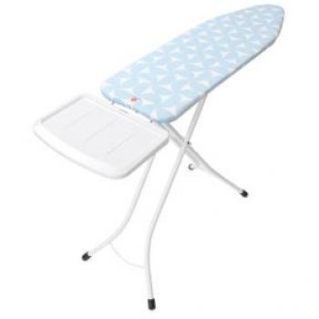 Brabantia Size B Ironing Board with Solid Steam Unit Holder, Fresh Breeze Cover, White Frame (49 x 15 inches)