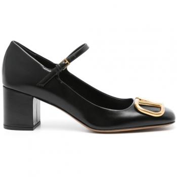 Valentino Garavani Women's Vlogo Signature Leather Pumps, Black, Size 38, Style 5W2S0IA4DSH0NO