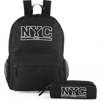 Mochila Hombre Casual con Estuche - Negro