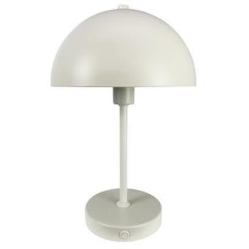 Lámpara de mesa recargable Dyberg Larsen Stockholm en blanco perla, 20x30x20cm