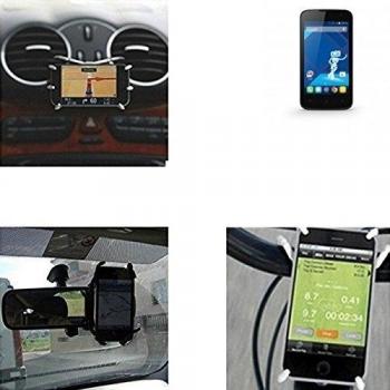 soporte para coche y para mesa etc. para Haier W717, negro araña. montaje de la salida aire, espejo retrovisor, bicicletas, etc. Trípode - K-S-Trade