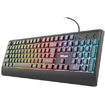 Teclado Gaming USB con Iluminación LED Multicolor, Diseño Robusto, 12 Teclas Multimedia, QWERTY Italiano, Color Negro