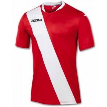 Joma 100158.602 - Camiseta de equipación de manga corta para hombre, color rojo / blanco, talla 4XS-3XS