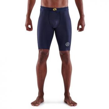Skins Series-3 Mallas Cortas de Compresión para Hombre, Azul Marino, Talla S