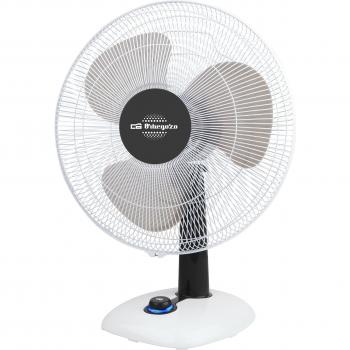 Orbegozo TF 0123 - Ventilador de sobremesa, oscilante, 2 velocidades, diámetro hélice 23 cm, asa, 25 W, piloto luminoso LED, blanco