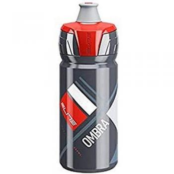 Elite Ombra Bidón Oscuro, Unisex, Gris-Rojo, 550 ML