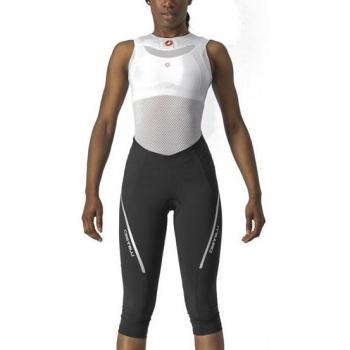 Culote Pirata Sin Tirantes para Mujer Castelli Velocissima 3 Negro Plateado - XS