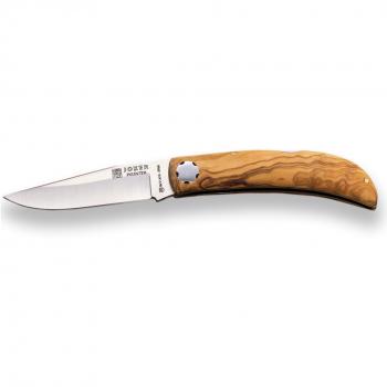 Navaja deportiva Joker Pointer NO66 con cachas de olivo, hoja MOVA de 9 cm