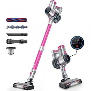 BuTure Aspiradora Sin Cable,33KPA/400W Aspirador Sin Cable Potente y Pantalla LED Táctil Inteligente,55