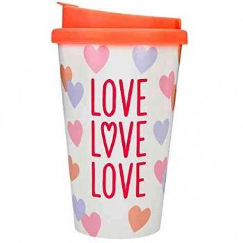 Depesche 2180.035 To-Go - Taza de plástico con texto Love Love