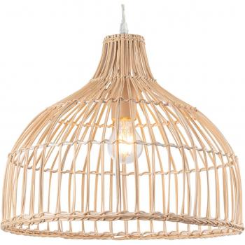 Lámpara colgante de ratán natural 1 bombilla 37cm
