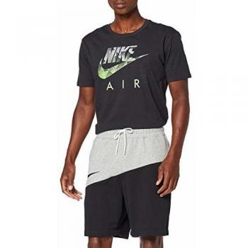 NIKE M NSW Swoosh Short Ft Sport Shorts, Hombre, dk Grey Heather/Black/Black, L