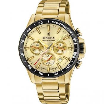 Reloj Festina Timeless Chronograph F20634/6 de Hombre con Esfera Beige y Pulsera de Acero