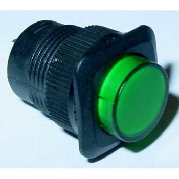 Vs Electronic 300091 R1394B/G - Botón de presión con iluminación LED, color verde