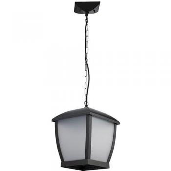 Colgante DRAVE IP44 1xE27 17x17xReg. cm Aluminio y PC Negro