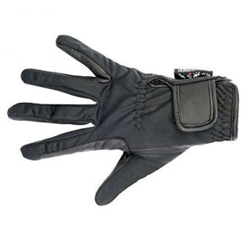 Hkm Guantes de hípica Softshell Negro XL