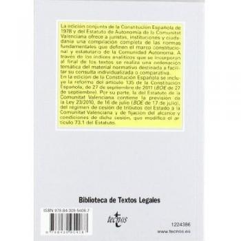 Constitución Española y Estatuto de la Comunitat Valenciana