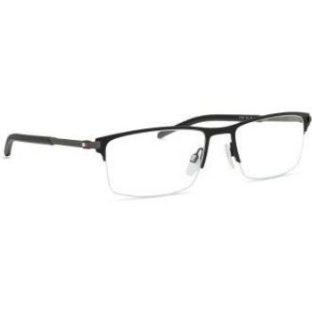 Tommy Hilfiger TH 1993 Square Metal Eyeglasses with Lenses, Black, 55mm/18mm/140mm