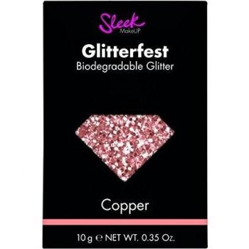 Sleek Makeup Elegante maquillaje Glitterfest Biodegradable Glitter Cobre 10g