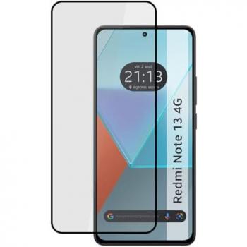 Protector Cristal Templado Completo 5D Full Glue Negro para Xiaomi Redmi Note 13 4G Vidrio