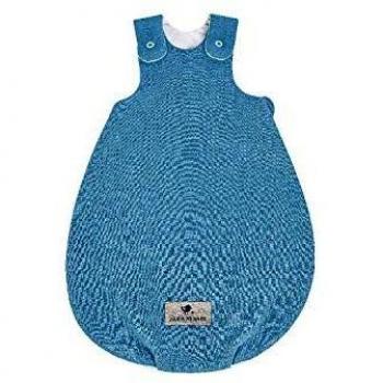 Saco de dormir Julius Zöllner Koon Terra Musselina azul 50/56, TOG 2.5, lavable a 40°C, Oeko TEX Standard 100, Made in Germany