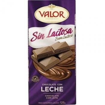 VALOR chocolate con leche sin lactosa tableta 125 gr