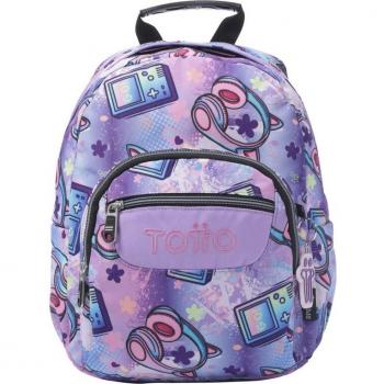 Mochila Totto Tempera Meowsical - Morado