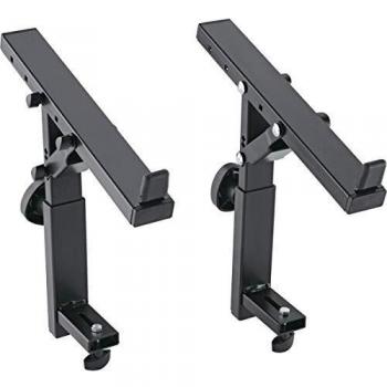 K&M 18822 Third-Tier Stacker for Omega Stands, Height Adjustable 7.874-10.827, Color Black