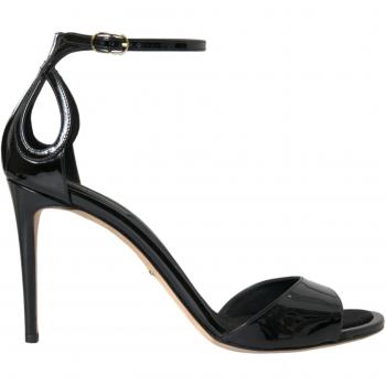 Dolce & Gabbana Black KEIRA Leather Heels Sandals Shoes - EU41/US10.5