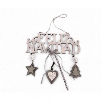 Cartel decoración Navidad Feliz Navidad 31 x 28 cm