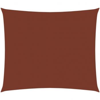 Toldo de vela rectangular de tela oxford terracota 3x4 m