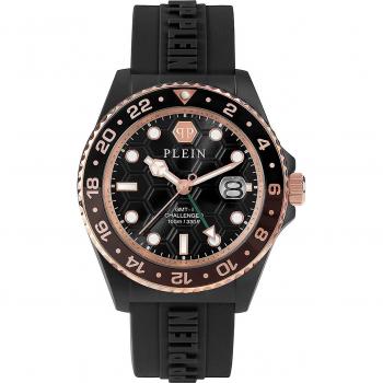 Philipp Plein Gmt-I Challenger Men's Black Watch Pwyba0823 Silicone - One Size