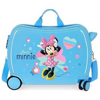 Disney Love Minnie Maleta Infantil Azul 50x38x20 cms Rígida ABS Cierre combinación 34L 2,1Kgs 4 Ruedas Equipaje de Mano