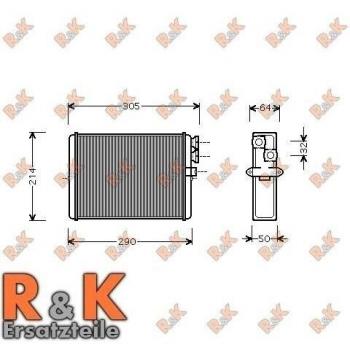 Prasco voa6110, intercambiador de calor, calefacción interior